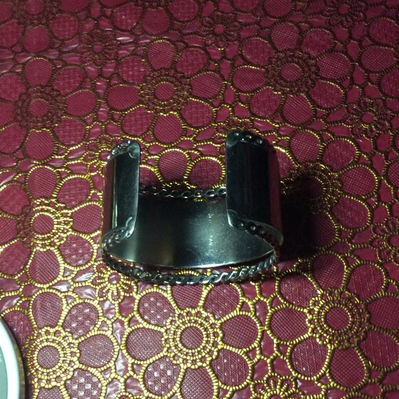 Vintage Steel Unisex Bangle Cuff Bracelet - Picture 3 of 5